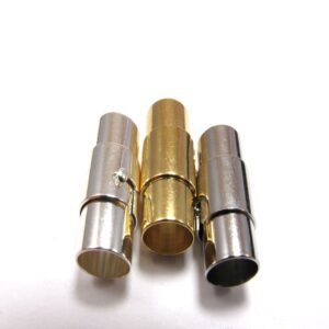 Κούμπωμα μαγνητικό σέτ  σωλήνας χαλκός 19x12mm για κορδόνι 8mm