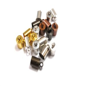 Ακροδέκτης χαλκός 6x9.5xmm για κορδόνι 4.5-5mm