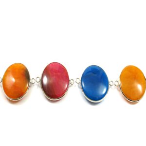 Αχάτης ημιπολύτιμη σύνδεσμος 35x26mm