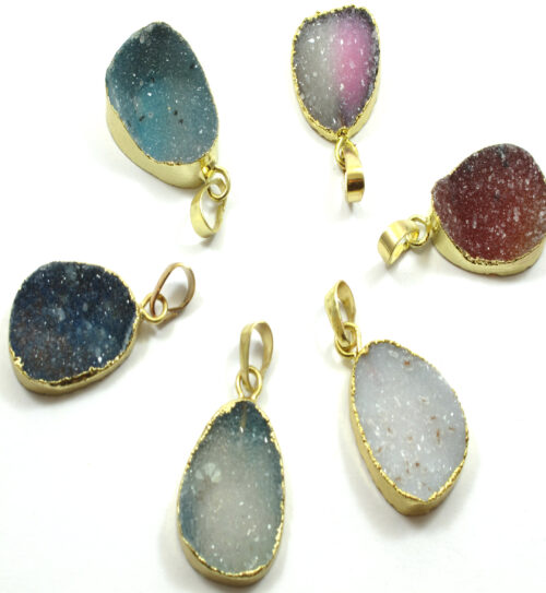 Αχάτης druzy ημιπολύτιμη κρεμαστό 18x20mm