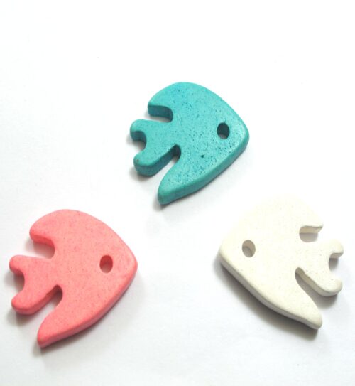 Ψαράκι κεραμική χάντρα 27x22mm