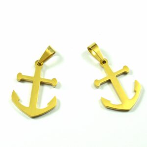 Αγκυρα χρυσή μεταλλική ατσάλι 23x22mm