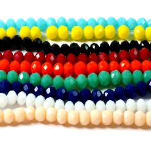 Xάντρα γυάλινη πολυπλευρική opaque 4x3mm/κλωστή 140 χάντρες
