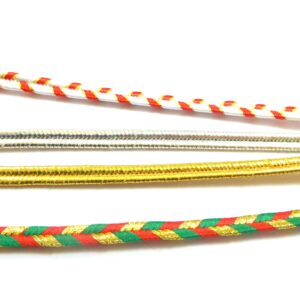 Νάυλον Soutache μεταλλικό  σατέν πλακέ κορδόνι 3mm/μέτρο