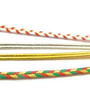 Νάυλον Soutache μεταλλικό  σατέν πλακέ κορδόνι 3mm/μέτρο