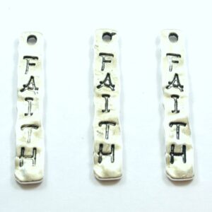 Faith πλακέτα σφυρήλατη μεταλλικό κρεμαστό 39x7mm
