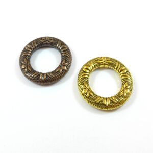 Κύκλος αντικέ σκαλιστός μεταλλικός 25mm