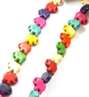 Ελεφαντάκι συνθετικός χαολίτης ημιπολύτιμη χάντρα 11x14mm