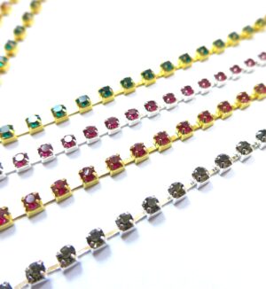 Τρέσα μεταλλική με κρύσταλλα χαλκός 2.8mm