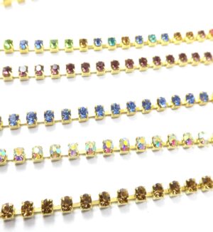 Τρέσα μεταλλική με κρύσταλλα χαλκός 2.5mm