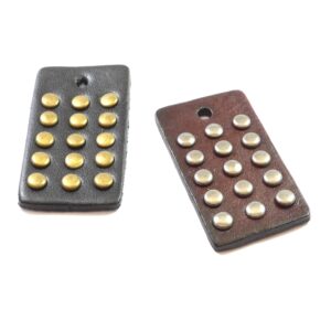 Δέρμα ορθογώνιο κρεμαστό με τρούκ  57x32mm