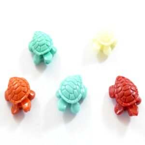 Χελώνα συνθετικό κοράλι ημιπολύτιμη χάντρα 15x11mm