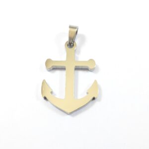 Άγκυρα ασημί μεταλλική κρεμαστή ατσάλι 23x22mm