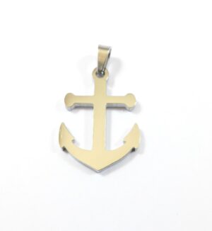 Άγκυρα ασημί μεταλλική κρεμαστή ατσάλι 23x22mm