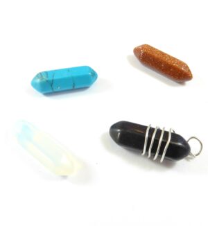 Κρεμαστό σφαίρα ημιπολύτιμη χωρίς τρύπα 29x8mm