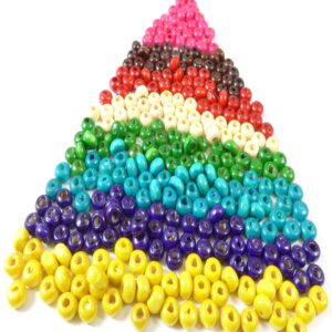 Χάντρες ψιλές στρογγυλές ξύλινες 4x3mm/100 χάντρες