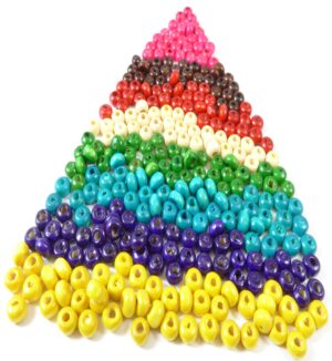 Χάντρες ψιλές στρογγυλές ξύλινες 4x3mm/100 χάντρες