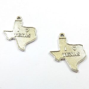 Τexas πολιτεία ασημί κρεμαστό μεταλλικό 22x20mm