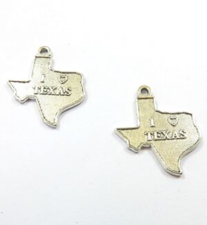 Τexas πολιτεία ασημί κρεμαστό μεταλλικό 22x20mm