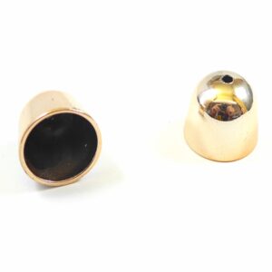 Καπελάκι ακρυλικό ρόζ χρυσό 17.5x21mm για κορδόνι 18mm