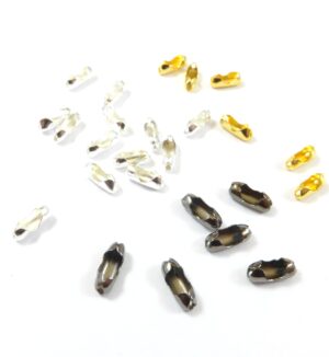Κούμπωμα χαλκός 8x3mm για αλυσίδα μπίλια 1.5mm