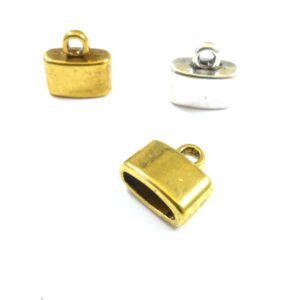 Ακροδέκτης αντικέ μεταλλικός 10mmx11.5mm για κορδόνι 2.5x9mm