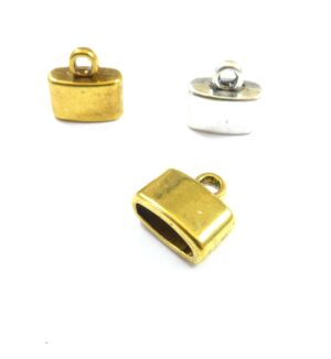 Ακροδέκτης αντικέ μεταλλικός 10mmx11.5mm για κορδόνι 2.5x9mm