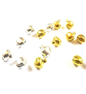 Κουδουνίστρα μικρή μεταλλική κρεμαστή 8x6mm/100 τεμαχια