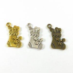Μπότα με δώρα κρεμαστό μεταλλικό αντικέ 21x13mm