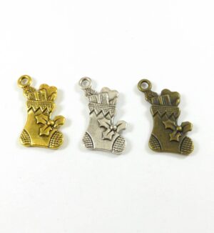 Μπότα με δώρα κρεμαστό μεταλλικό αντικέ 21x13mm
