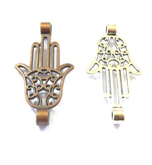 Χέρι της hamsa μεταλλικός σύνδεσμος 44x24mm