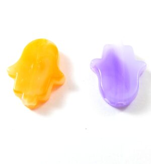 Χέρι της hamsa ακρυλική χάντρα 15x12.8mm