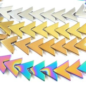 Αιματίτης βέλος V  χάντρα ημιπολύτιμη 16x17mm