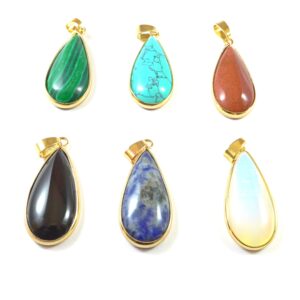 Σταγόνα  ημιπολύτιμη κρεμαστή πέτρα 35~36x16~17mm