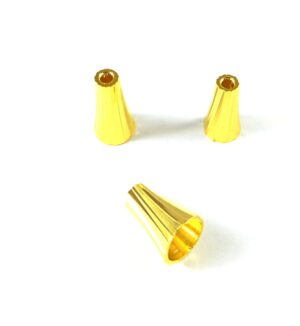 Kαπελάκι χρυσό μεταλλικό κώνος χαλκός 11x8mm
