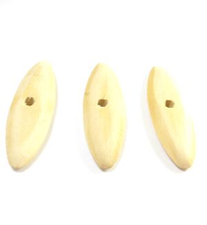 Οβάλ rice ξύλινη φυσική  χάντρα 57x19mm