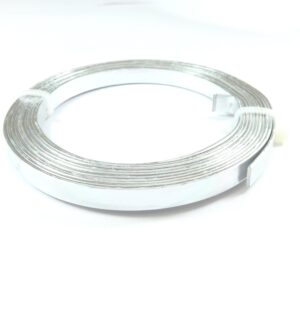 Μεταλλικό ασημί σύρμα αλουμινίου πλακέ 5x1mm/10 μέτρα