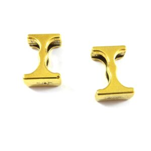 Περαστό χρυσό αντικέ μεταλλικό Ι  13x10mm