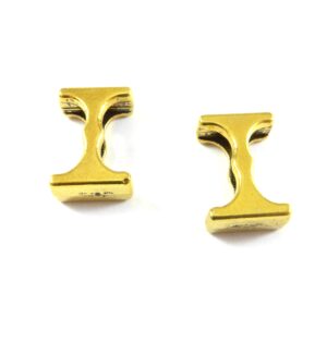 Περαστό χρυσό αντικέ μεταλλικό Ι  13x10mm