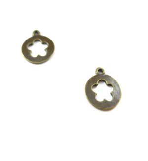 Λουλούδι μεταλλικό κρεμαστό 17x14mm