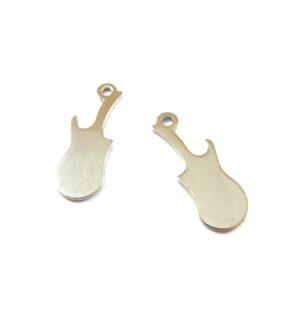 Κιθάρα ασημί μεταλλικό κρεμαστό ατσάλι 21x8mm