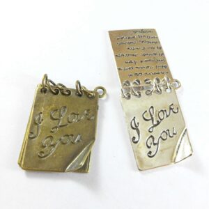 Τετράδιο Ι Love Υou κρεμαστό μεταλλικό 28x20mm
