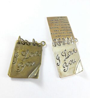 Τετράδιο Ι Love Υou κρεμαστό μεταλλικό 28x20mm