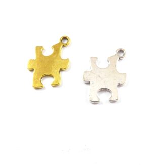 Πάζλ μεταλλικό κρεμαστό 22x14mm