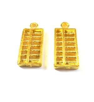 Άβακας χρυσό κρεμαστό μεταλλικό 22x11mm
