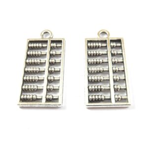 Άβακας ασημί κρεμαστό μεταλλικό 26x13mm