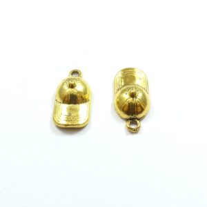 Καπέλο Jockey χρυσό κρεμαστό μεταλλικό 19.5x10.5mm
