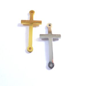 Σταυρός μεταλλικός σύνδεσμος ατσάλι 24.5x11.5mm
