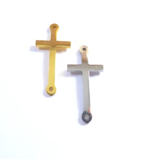 Σταυρός μεταλλικός σύνδεσμος ατσάλι 24.5x11.5mm