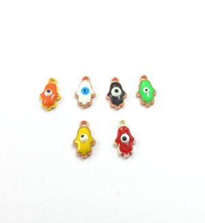 Χέρι της hamsa μεταλλικό κρεμαστό με ματάκι 12.5x7.5mm